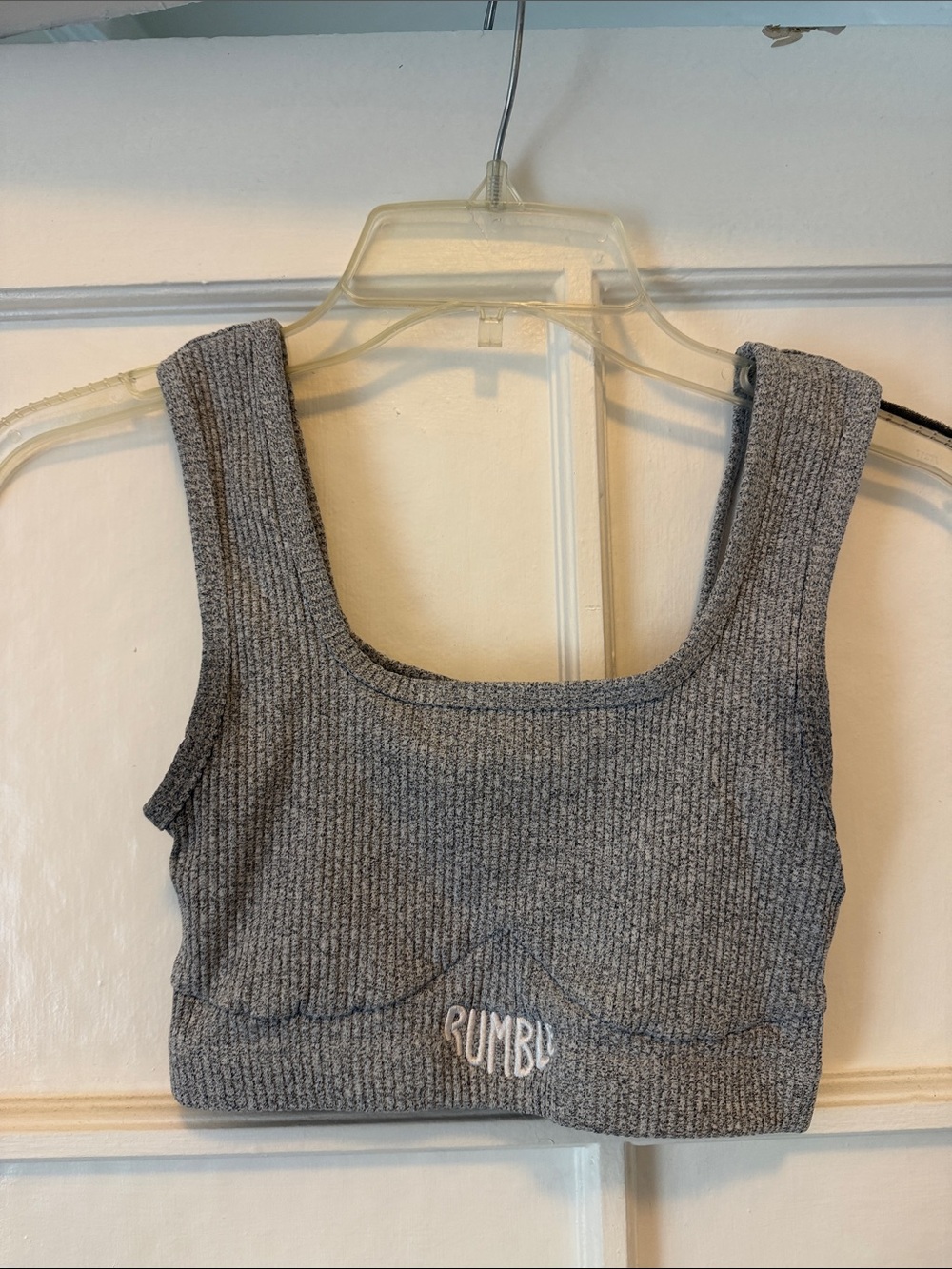 Year of Ours Gray Ribbed Sports Bralette